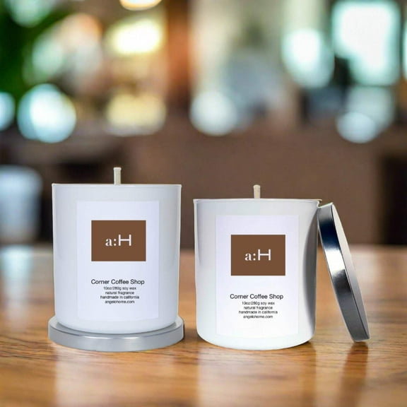 a:H Scented Candle 2pk - Corner Coffee Shop