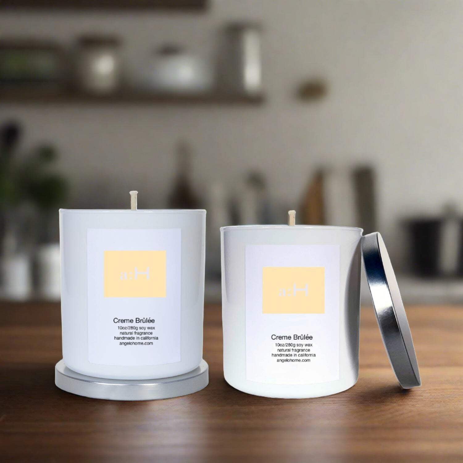 Creme Brûlée Scented White Tumbler Candle Set