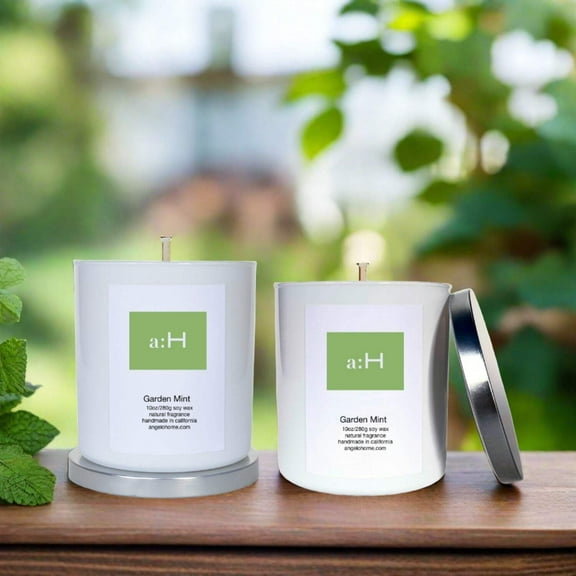 a:H Scented Candle 2pk - Garden Mint