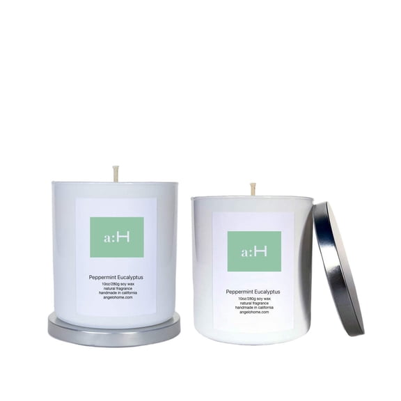 a:H Scented Candle 2pk - Peppermint Eucalyptus