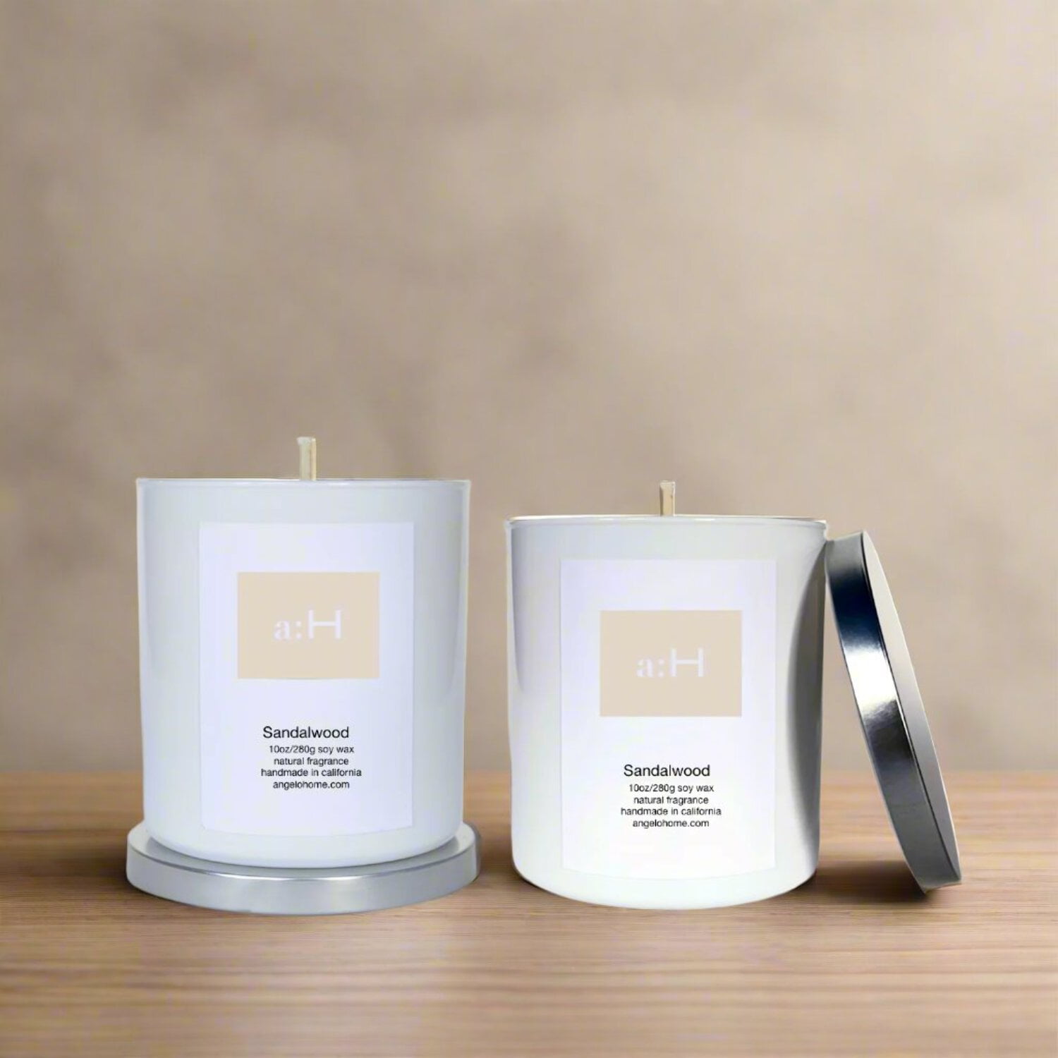 Amber Sandalwood Scented Tumbler Candle Set