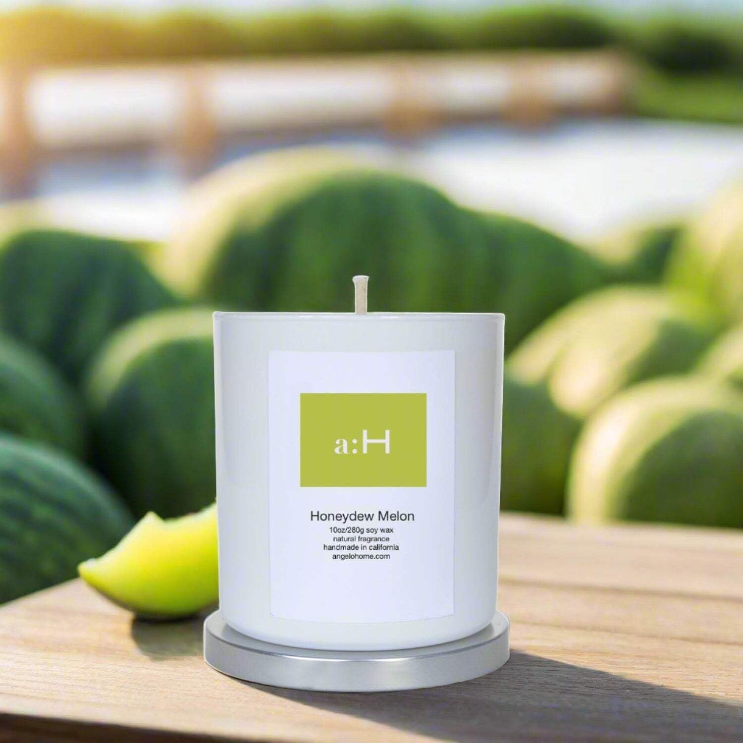 Handmade Honeydew Melon Scented Soy Wax Candle