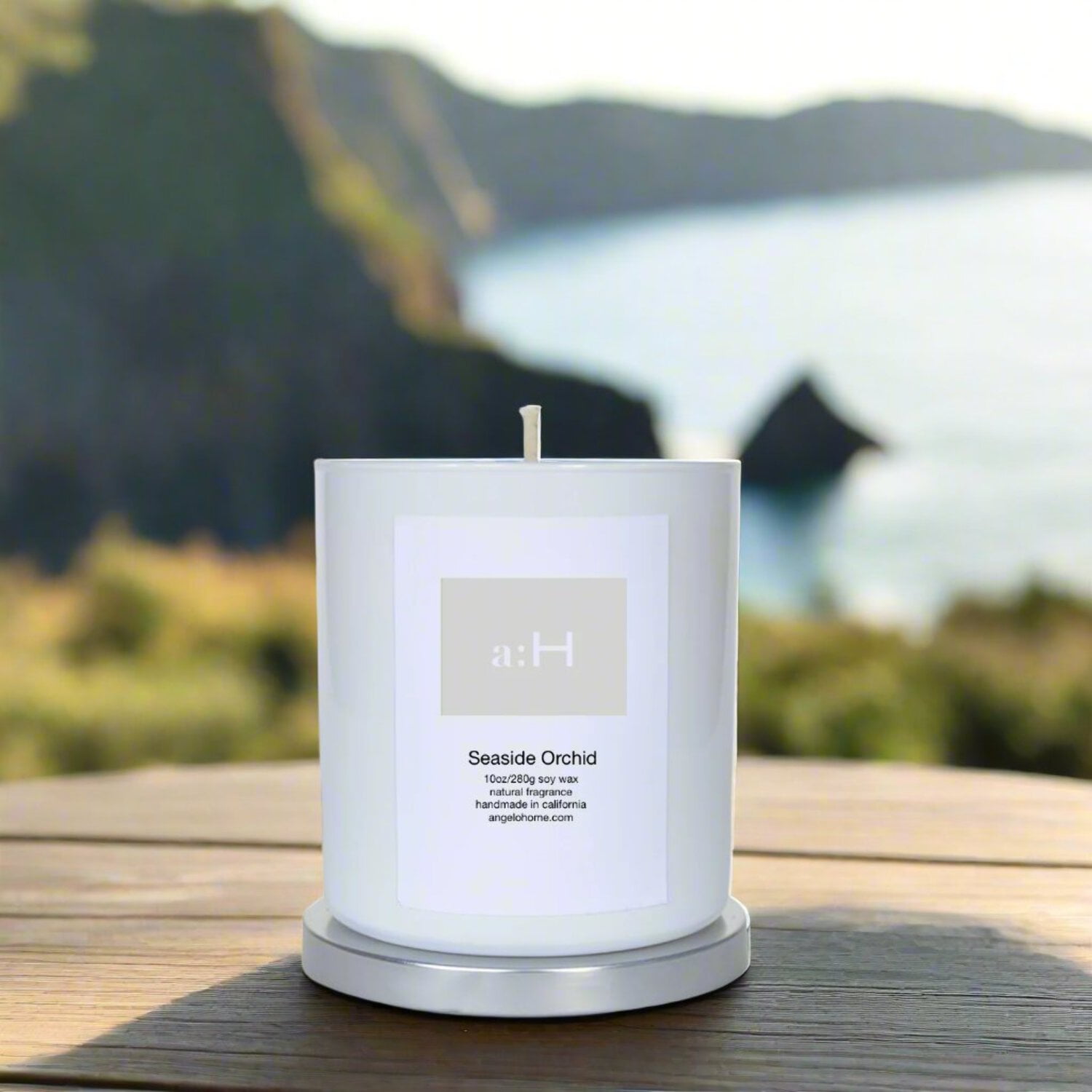 Seaside Orchid Scented Green Soy Wax Tumbler Candle