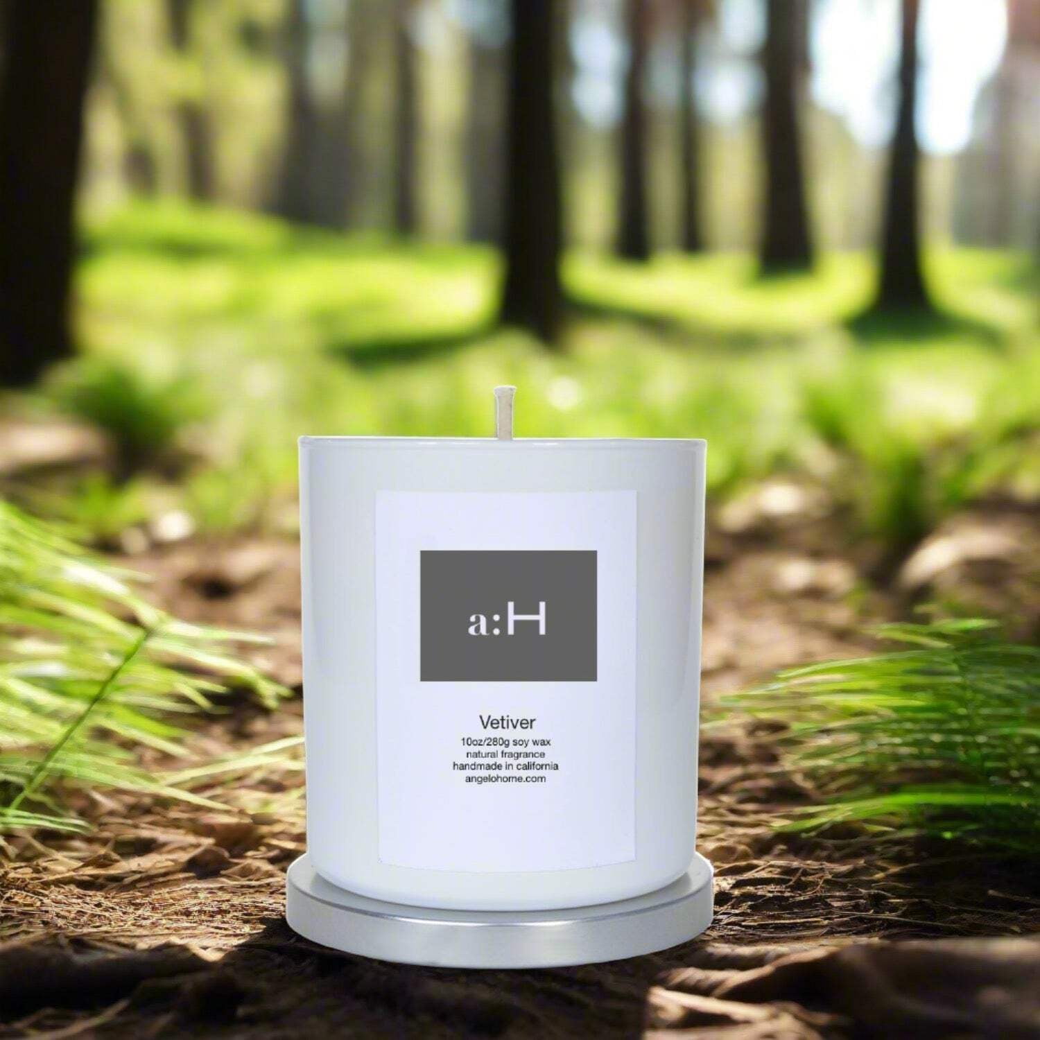 White Vetiver Scented Single Candle in Tumbler