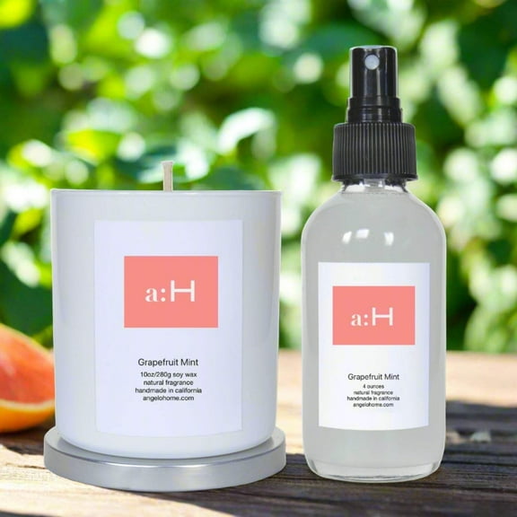 a:H Scented Candle and Room Spray - Grapefruit Mint