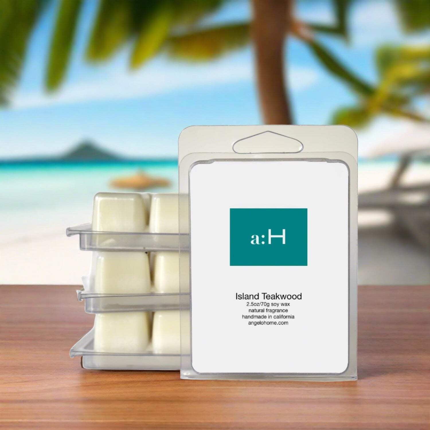 Island Teakwood Handcrafted Natural Wax Melts 4-Pack