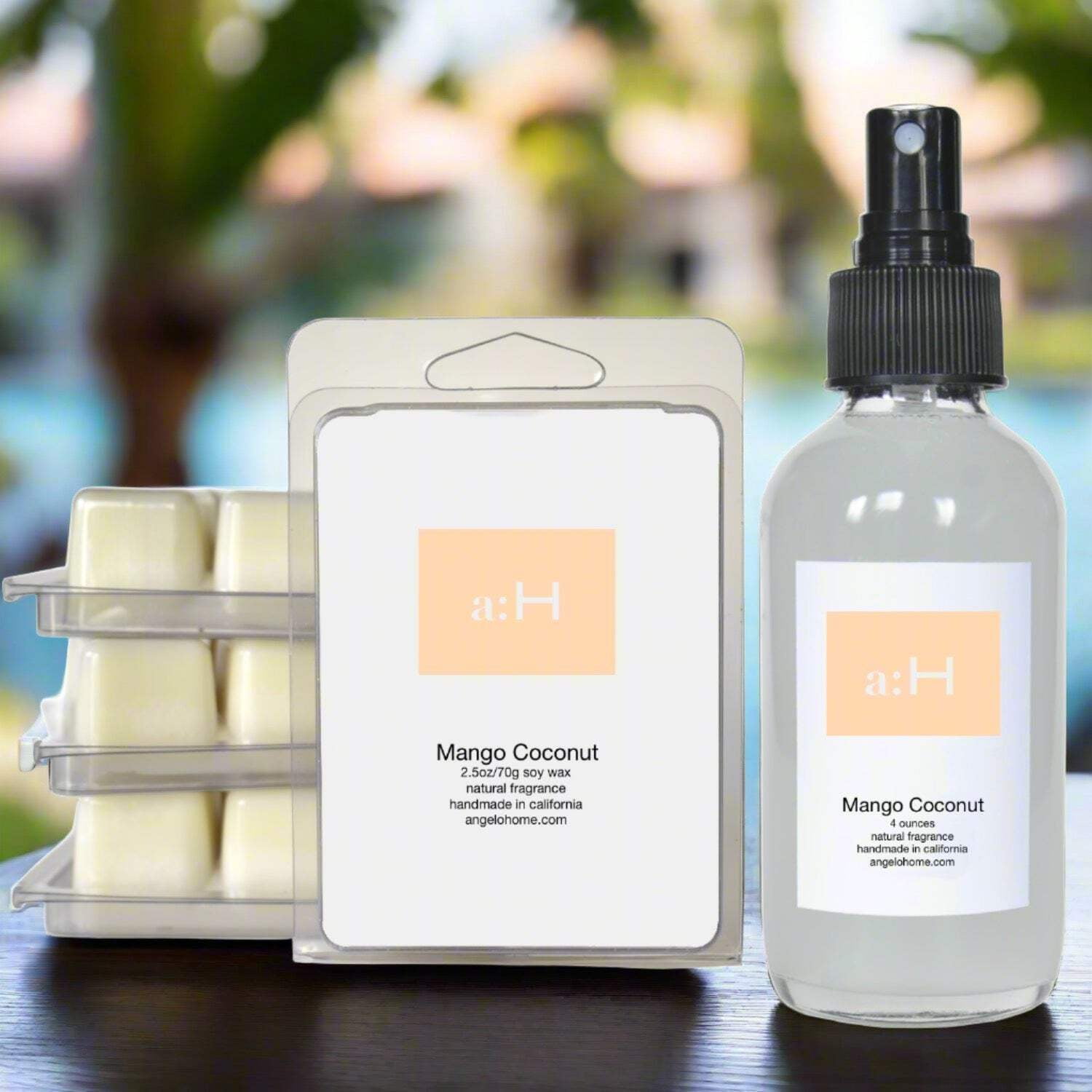Mango Coconut Scented Wax Melts and Room Spray Set