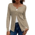 thumbnail image 1 of a.Jesdani Cardigans for Womens Lightweight Soft Knit Crewneck Cardigan womens Sweaters S-2XL, 1 of 10