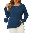 thumbnail image 1 of a.Jesdani Women Plus Size Sweatshirts Crew Neck Side Slit Soft Oversized Pollover Sweatshirts 2XL, 1 of 12