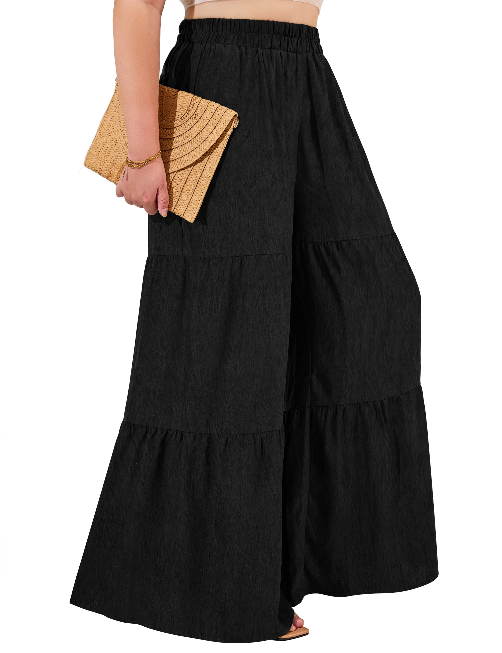 Plus Size High Waist Casual Wide Leg Pants