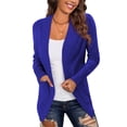 thumbnail image 1 of a.Jesdani Women's Cardigan Casual Lightweight Knit Cardigan Sweaters with Pockets Royal Blue L, 1 of 9