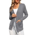 thumbnail image 1 of a.Jesdani Women's Cardigan Classic Casual Lightweight Knit Cardigan Sweaters with Pockets Heather Grey M, 1 of 14