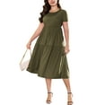 thumbnail image 1 of a.Jesdani Women's Plus Size Dresses Casual Short Sleeve Flowy Tiered Summer Maxi Dresses L-4X, 1 of 6
