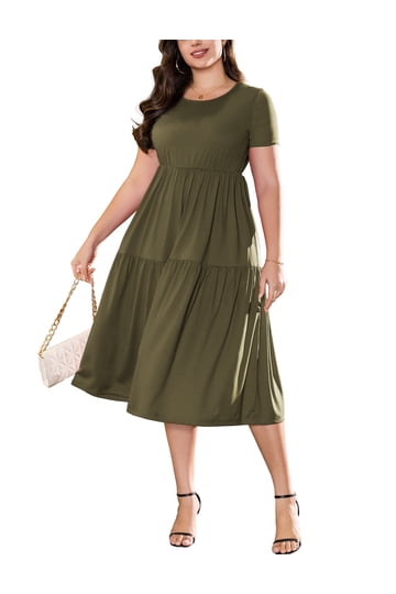 green emerald velvet dress Peach Summer V-Neck Plain Chiffon Maxi Dress, Cheap Flowy Long Bridesm –  kateprom main image 1
