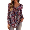 thumbnail image 1 of a.Jesdani Women's Plus Size Tunic Tops Long Sleeve V Neck Casual Blouses m-4x, 1 of 7