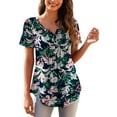 thumbnail image 1 of a.Jesdani Women's Plus Size Tunic Tops Short Sleeve V Neck Casual Blouses M-4X, 1 of 10