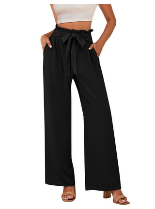 SUNSIOM Womens Casual High Waist Trousers Loose Lace Up Hole Hip Hop Solid  Pants Autumn Sporty Elastic Streewear Long Pant - Walmart.com