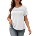 thumbnail image 1 of a.Jesdani Womens Blouses Short Sleeve Tunic Tops Pleated Casual Summer Shirts m-3x, 1 of 8