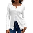 thumbnail image 1 of a.Jesdani Womens Cardigans Lightweight Soft Knit Crewneck Cardigan Sweater S-2XL, 1 of 9