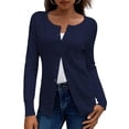 thumbnail image 1 of a.Jesdani Womens Cardigans Lightweight Soft Knit Crewneck Cardigan Sweater S-2XL, 1 of 10