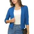 thumbnail image 1 of a.Jesdani Womens Cropped Cardigans Sweaters 3/4 Sleeve Open Front Short Shrugs S-XXL, 1 of 10