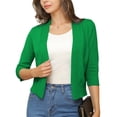 thumbnail image 1 of a.Jesdani Womens Cropped Cardigans Sweaters 3/4 Sleeve Open Front Short Shrugs S-XXL, 1 of 8