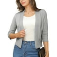thumbnail image 1 of a.Jesdani Womens Cropped Cardigans Sweaters 3/4 Sleeve Open Front Short Shrugs S-XXL, 1 of 8