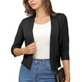 thumbnail image 1 of a.Jesdani Womens Cropped Cardigans Sweaters 3/4 Sleeve Open Front Short Shrugs S-XXL, 1 of 11