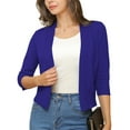 thumbnail image 1 of a.Jesdani Womens Cropped Cardigans Sweaters 3/4 Sleeve Open Front Short Shrugs S-XXL, 1 of 9