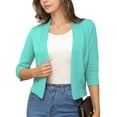 thumbnail image 1 of a.Jesdani Womens Cropped Cardigans Sweaters 3/4 Sleeve Open Front Short Shrugs S-XXL, 1 of 9