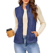 a.Jesdani Womens Fleece Vests lightweight Soft Fleece Vest Zip Jackets with Pockets M-3XL