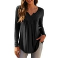 thumbnail image 1 of a.Jesdani Womens Plus Size Long Sleeve Tops Tunic Tops Casual Floral Henley Shirts m-4x, 1 of 8