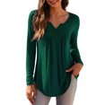 thumbnail image 1 of a.Jesdani Womens Plus Size Long Sleeve Tunic Tops Casual Floral Henley Shirts m-4x, 1 of 8