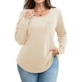 thumbnail image 1 of a.Jesdani Womens Plus Size Sweatshirts Soft Crewneck Pullover Sweatshirt Fall Warm Womens Long Sleeves Tops 3X, 1 of 12