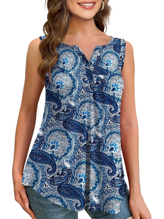 Womens Plus Size Tunic Tank Tops Sleeveless Casual Blouses m-4x