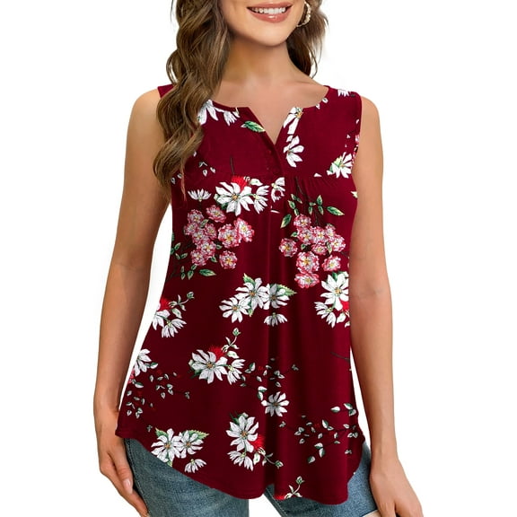 a.Jesdani Womens Plus Size Tunic Tank Tops Sleeveless Casual Blouses m-4x