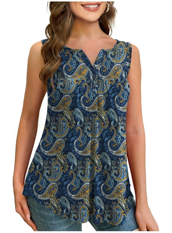 Womens Plus Size Tunic Tank Tops Sleeveless Casual Blouses m-4x