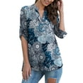 thumbnail image 1 of a.Jesdani Womens Plus Size Tunic Tops 3/4 Roll Sleeve V Neck Casual Blouses m-4x, 1 of 8