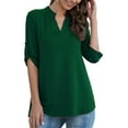 thumbnail image 1 of a.Jesdani Womens Plus Size Tunic Tops 3/4 Roll Sleeve V Neck Casual Blouses m-4x, 1 of 9