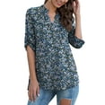 thumbnail image 1 of a.Jesdani Womens Plus Size Tunic Tops 3/4 Roll Sleeve V Neck Casual Blouses m-4x, 1 of 8