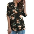 thumbnail image 1 of a.Jesdani Womens Plus Size Tunic Tops 3/4 Sleeve Casual Floral Henley Shirts m-4x, 1 of 9