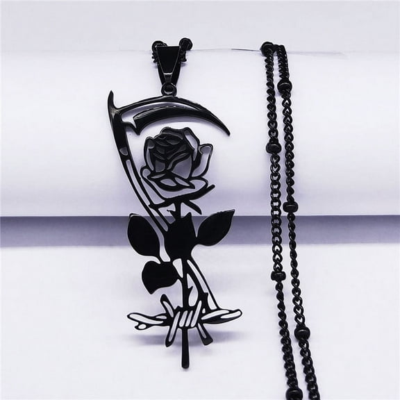 a New Dark Rose Gothic Sickle Women's Stainless Steel Ornament