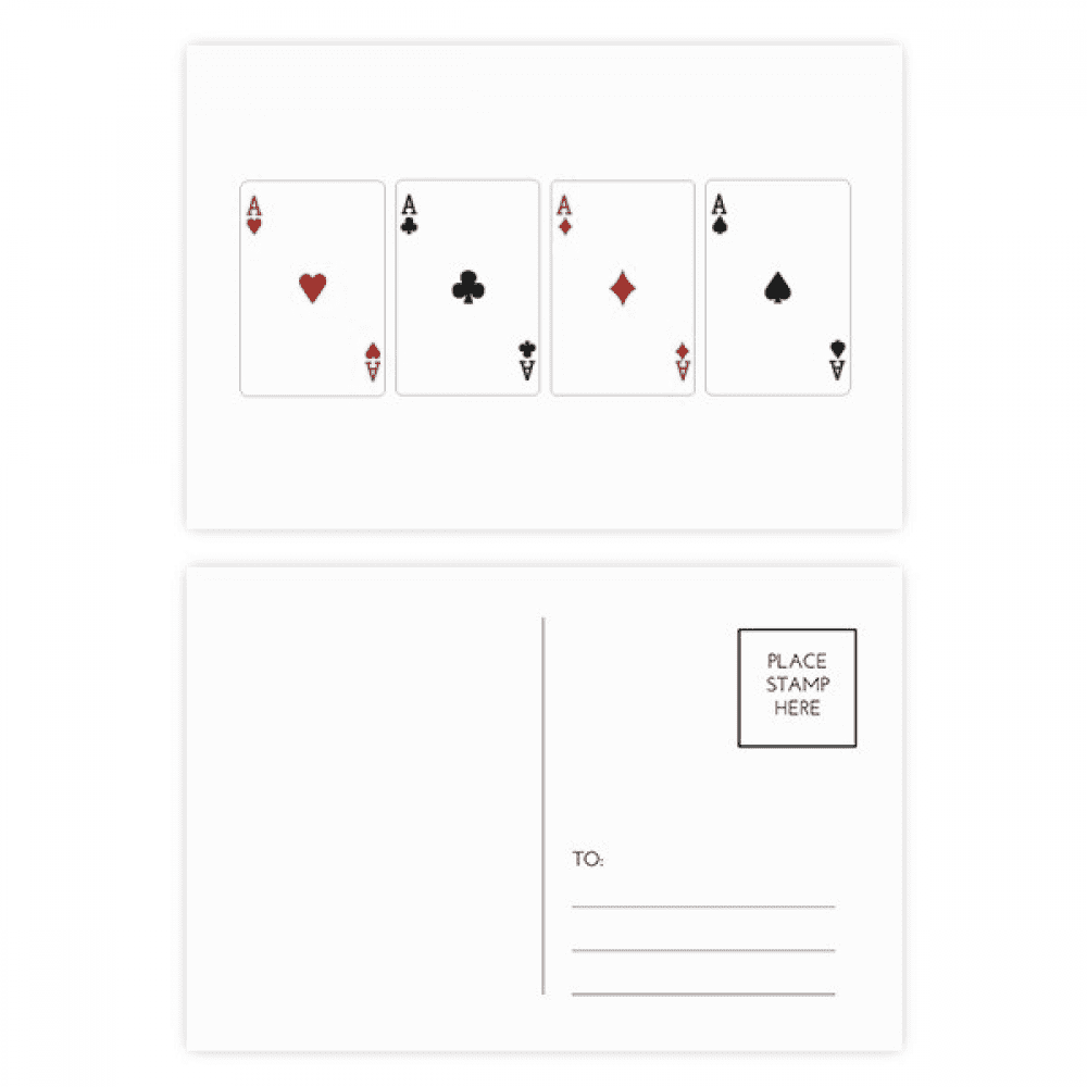 a heart spade club pattern postcard set birthday mailing thanks greeting card