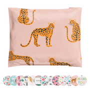 a la mode Mailers Cheetah Animal Print Leopard Strawberry Safari Reusable 12.5x15 Poly Mailers 50 Pack