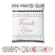 a la mode Mailers Pink Thank You White African Fig Reusable 10x13 Poly Mailers 100 Pack
