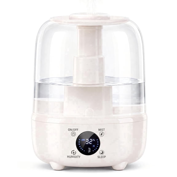 4L Humidifiers for Bedroom, 30H Runtime, 28 dB Quiet, Precise Humidity Control, Easy to Refill & Clean, Nightlight, Cool Mist Humidifiers for Large Rooms
