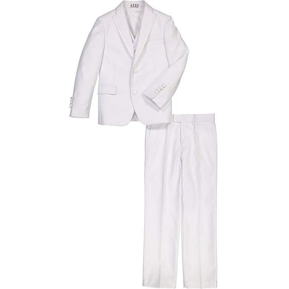 AXNY Boy's 2-20 Tailored Three-Piece Jacket, Vets, Trousers Printed Tuxedo Set