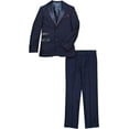 thumbnail image 1 of AXNY Boy's 2-20 Tailored Three-Piece Jacket, Vets, Trousers Printed Tuxedo Set, 1 of 1