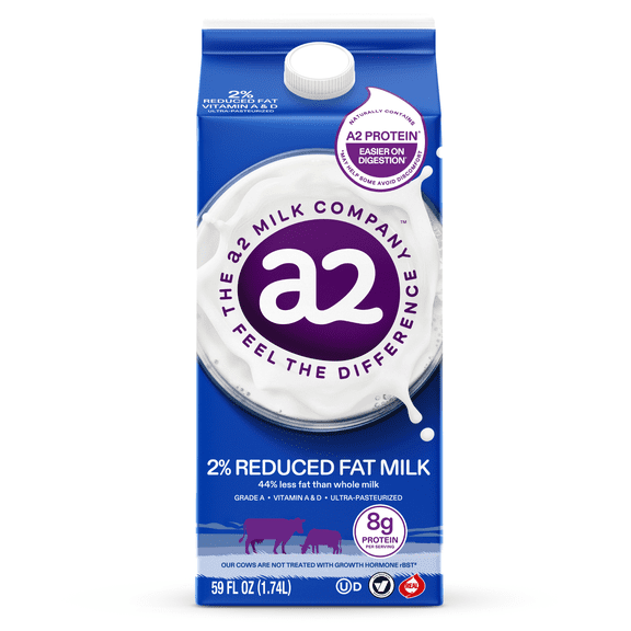 a2 Milk 2% Reduced Fat Milk, 59 fl oz