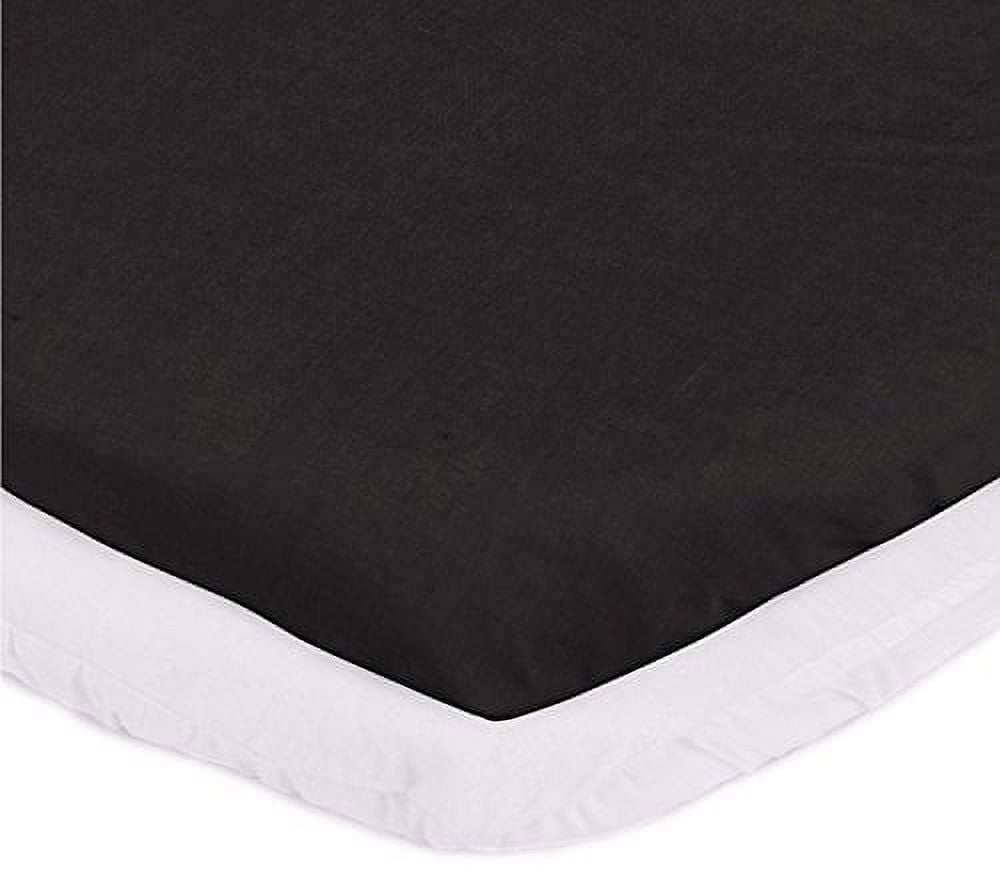 aBaby Mattress Protector and Sheet Combo, Black, 17" x 31